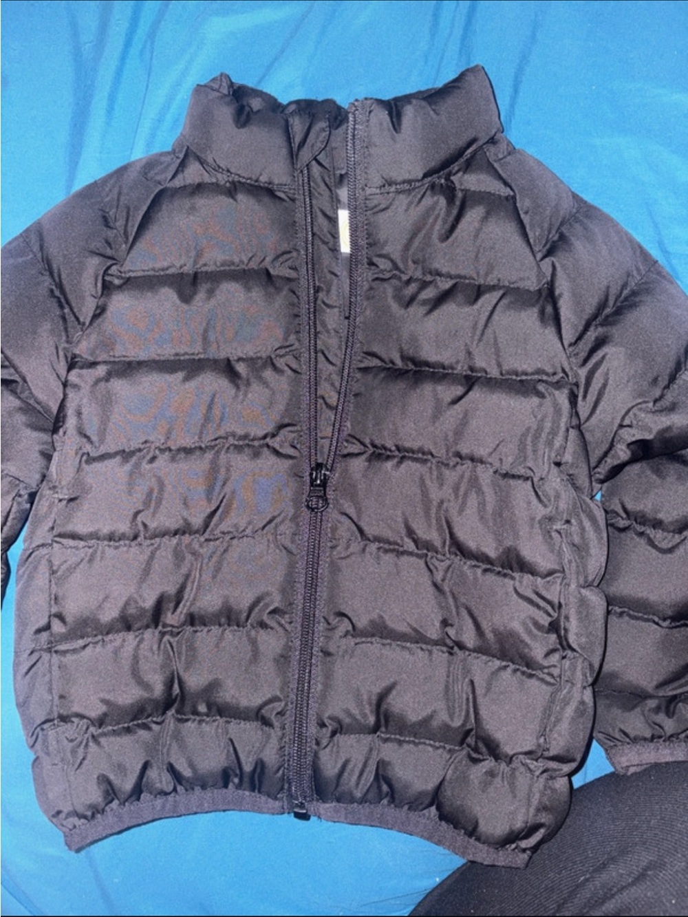 wonder nation Black Kids Puffer Jacket - Quilted Zip Front